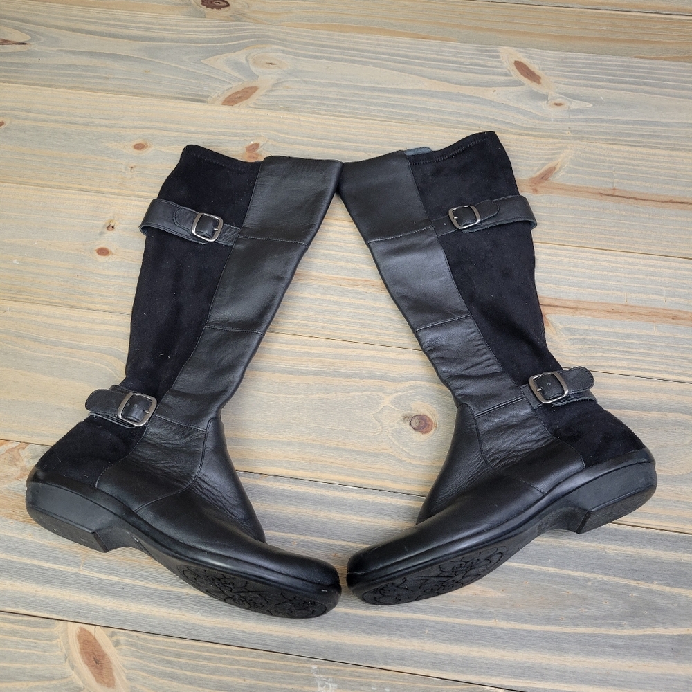 Dansko Black Women's Odessa Boot Black Nappa Leather Size 41